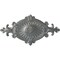 Ekena Millwork Quentin Ceiling Medallion, Hand-Painted Platinum, 23 1/2"W x 12 1/4"H x 1 1/2"P CM23RO1PLS - alternate 1